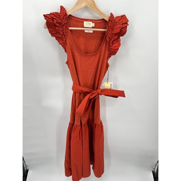 NATION LTD x Evereve NWT Everleight Dress in Cayenne // S - Picture 6 of 15